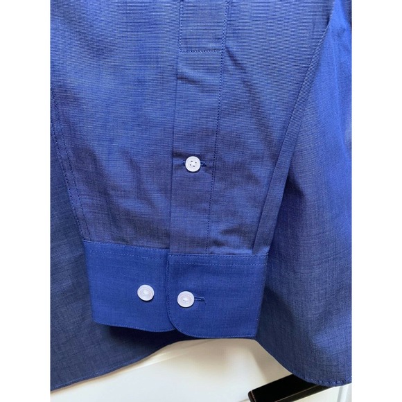 Fairline Stitch Fix Blue Dress Shirt Men Sz L Slim Fit Cobalt Button Up Work - Picture 9 of 9